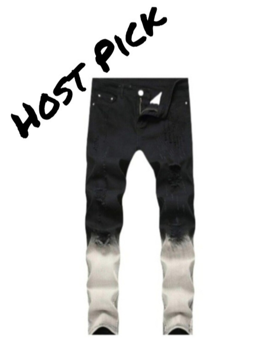 LONGBIDA Men's Skinny Moto Biker Jeans | EUC | Slim Fit Distressed